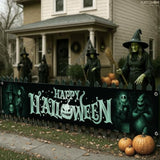Happy Halloween Outdoor Banner: Spooky Yard Decor 120x20 Inch