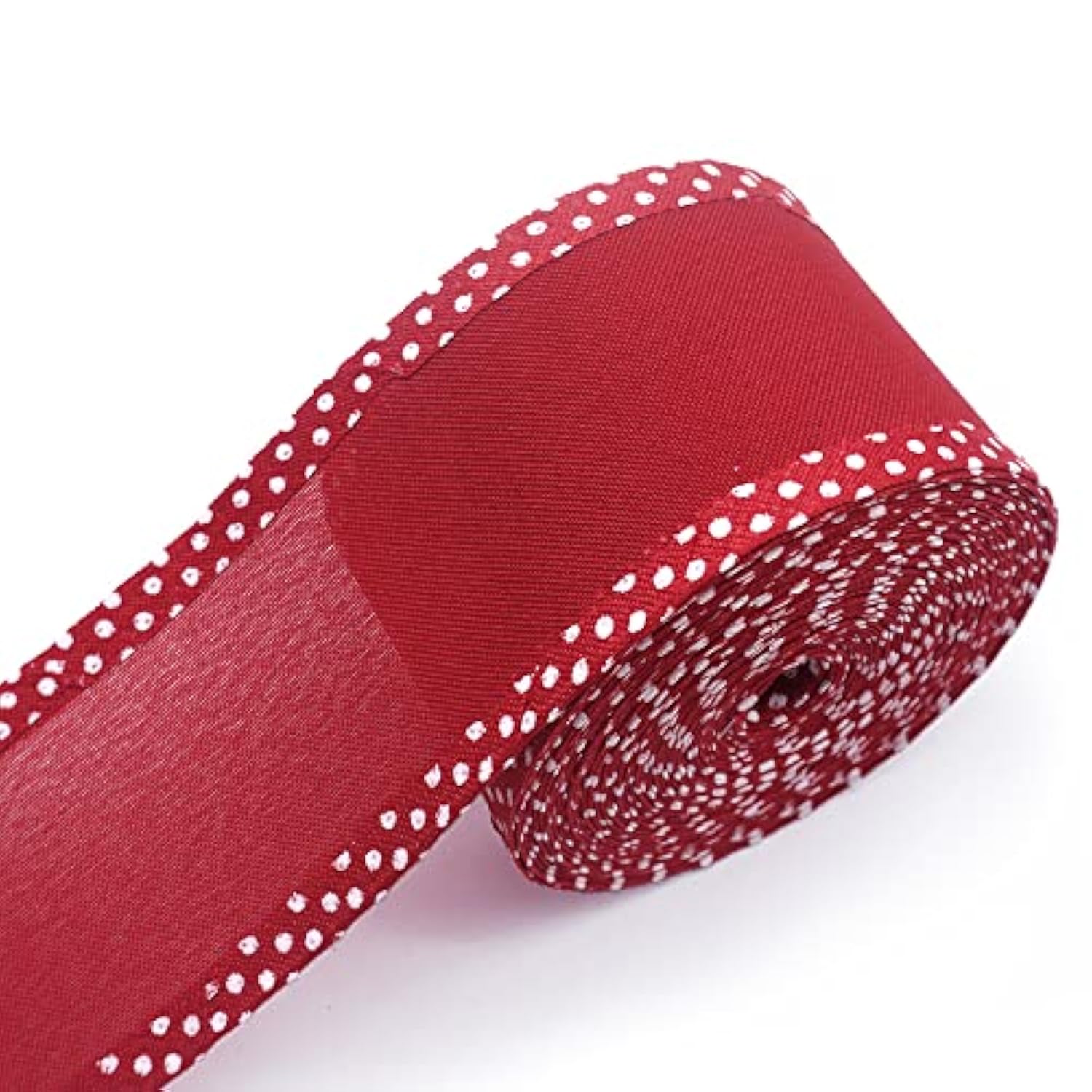 Red Wired Edge Ribbons 2.5" 10 Yards, Spring Solid Wired Edge Decorati