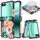 For Galaxy Z Flip 7 Case,[Compatible With Magsafe][Built-In Screen Protector][Hinge Protection],Magnetic Slim Shockproof Women Girls Case For Samsung Galaxy Z Flip 7,All Green