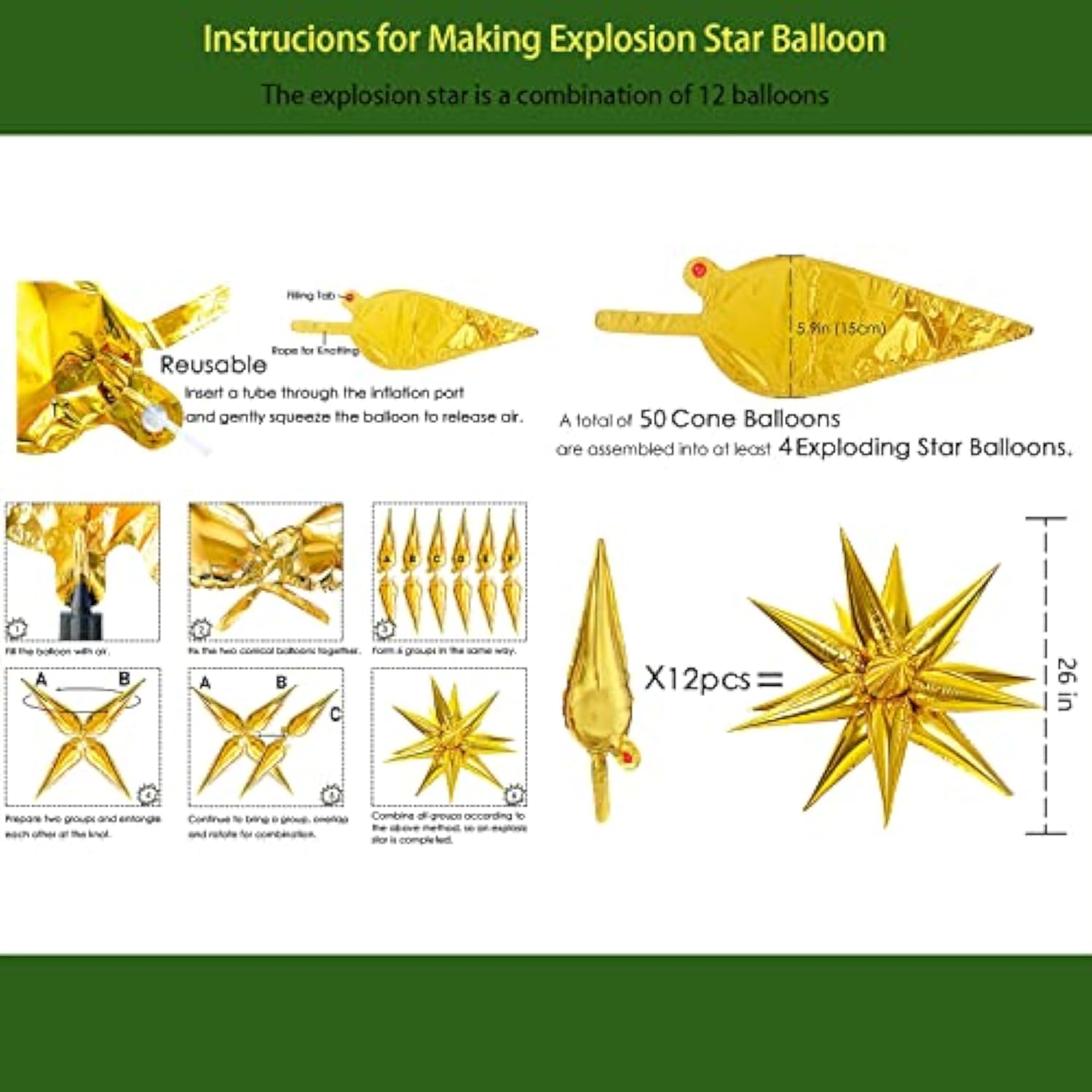 Christmas Balloons Garland Arch Kit With Red Green Gold Tree Candy Cane Golden Water Droplets Exploding Star Balloon For Christmas Party Decorations