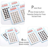 288Sets/Lot Sew-On Presssnap Buttons Metal Snap Fastener Buttons Press