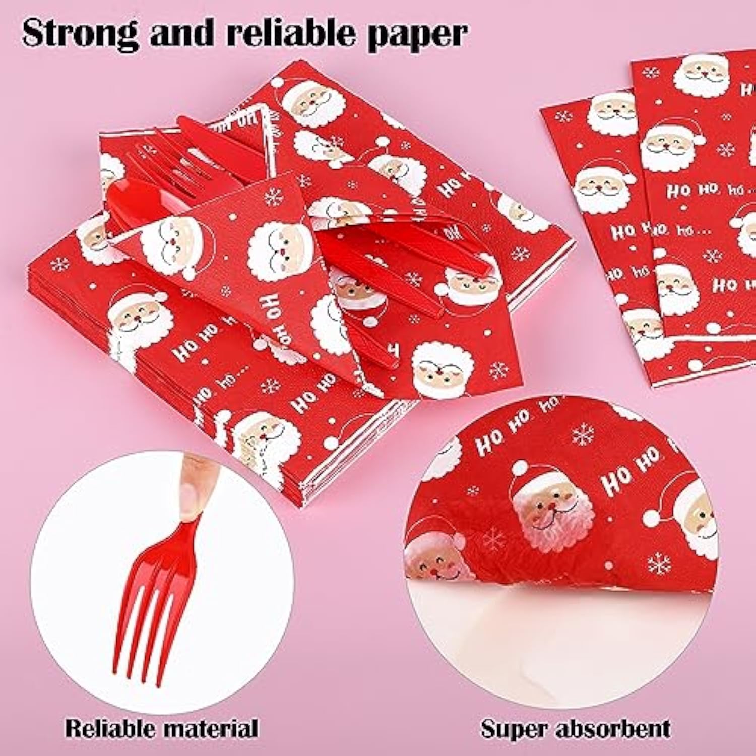200 Pieces Christmas Santa Party Supplies Tableware Set Include Disposable Paper Plates Cups Napkins Cutlery Straws With Merry Christmas Ho Ho Ho Santa For 25 Guests Dinnerware Holiday