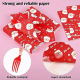 200 Pieces Christmas Santa Party Supplies Tableware Set Include Disposable Paper Plates Cups Napkins Cutlery Straws With Merry Christmas Ho Ho Ho Santa For 25 Guests Dinnerware Holiday