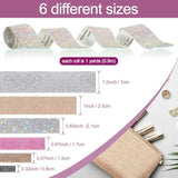 6 Rolls Self Adhesive Crystal Rhinestone Ribbon Diamond Bling Ribbons