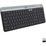 K585 Multi-Device Slim Wireless Keyboard, Built-In Cradle For Device; For Laptop, Tablet, Desktop, Smartphone, Win/Mac, Bluetooth/Receiver, Compact, Easy Switch, 24 Month Battery - Graphite