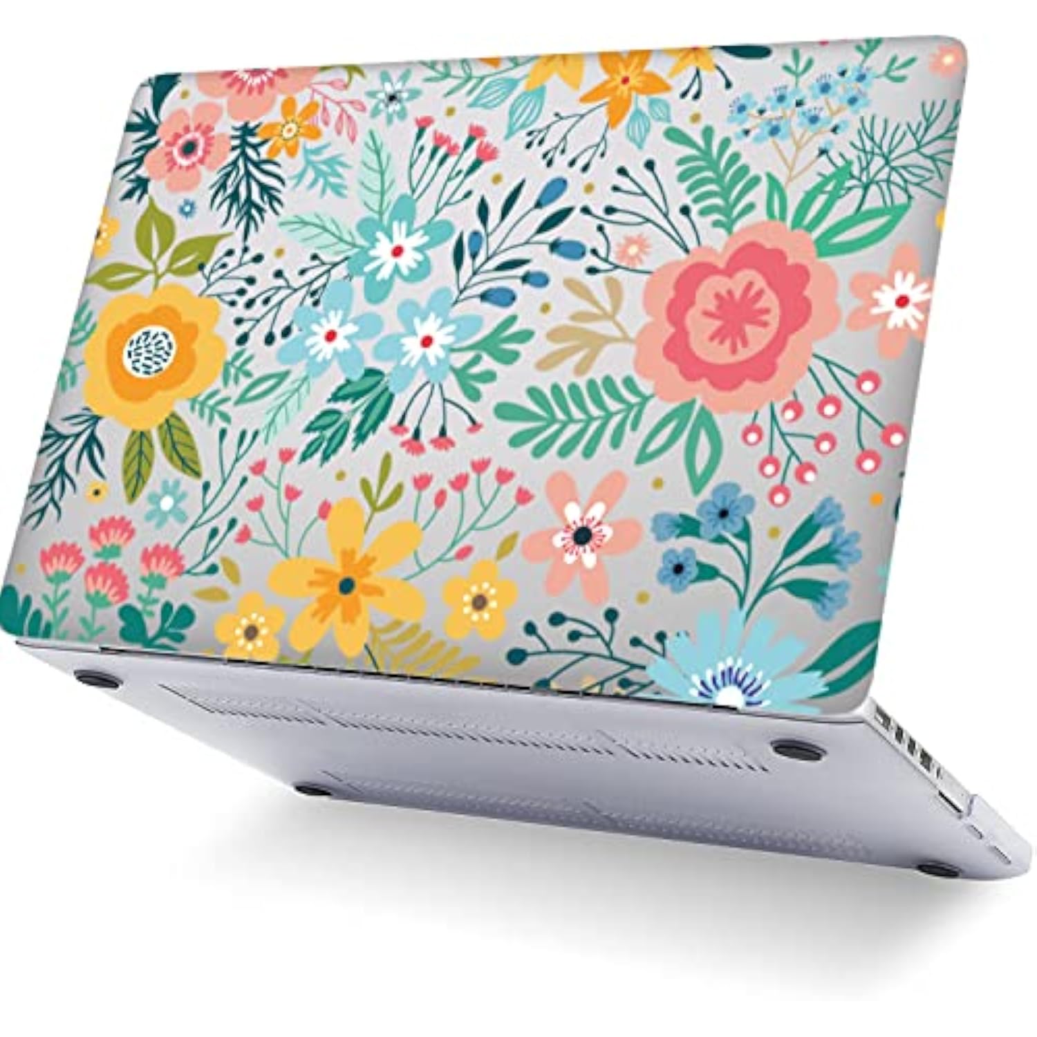 Hard Case Compatible With Macbook Pro 15 Inch 2019 2018 2017 2016 Release A1707 A1990, Plastic Hardshell Cover & Laptop Sleeve Bag & Keyboard Skin For Mac Pro 15 Touch Bar, Colourful Flowers