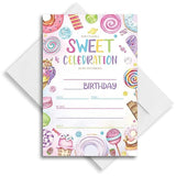 Candyland Birthday Party Invitations Card For Kids, Sweet Candy Party, Candyland Birthday Invitation. (079)
