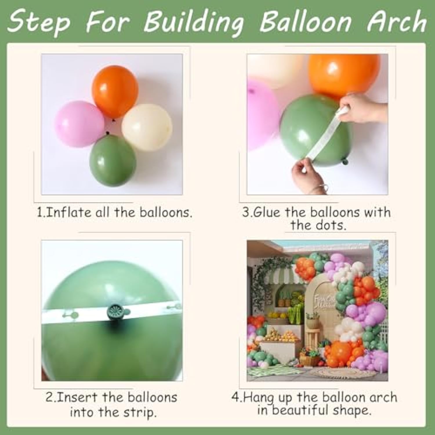 154PCS Fresh Off the Market Balloon Arch Kit for Bridal Shower Bachelorette