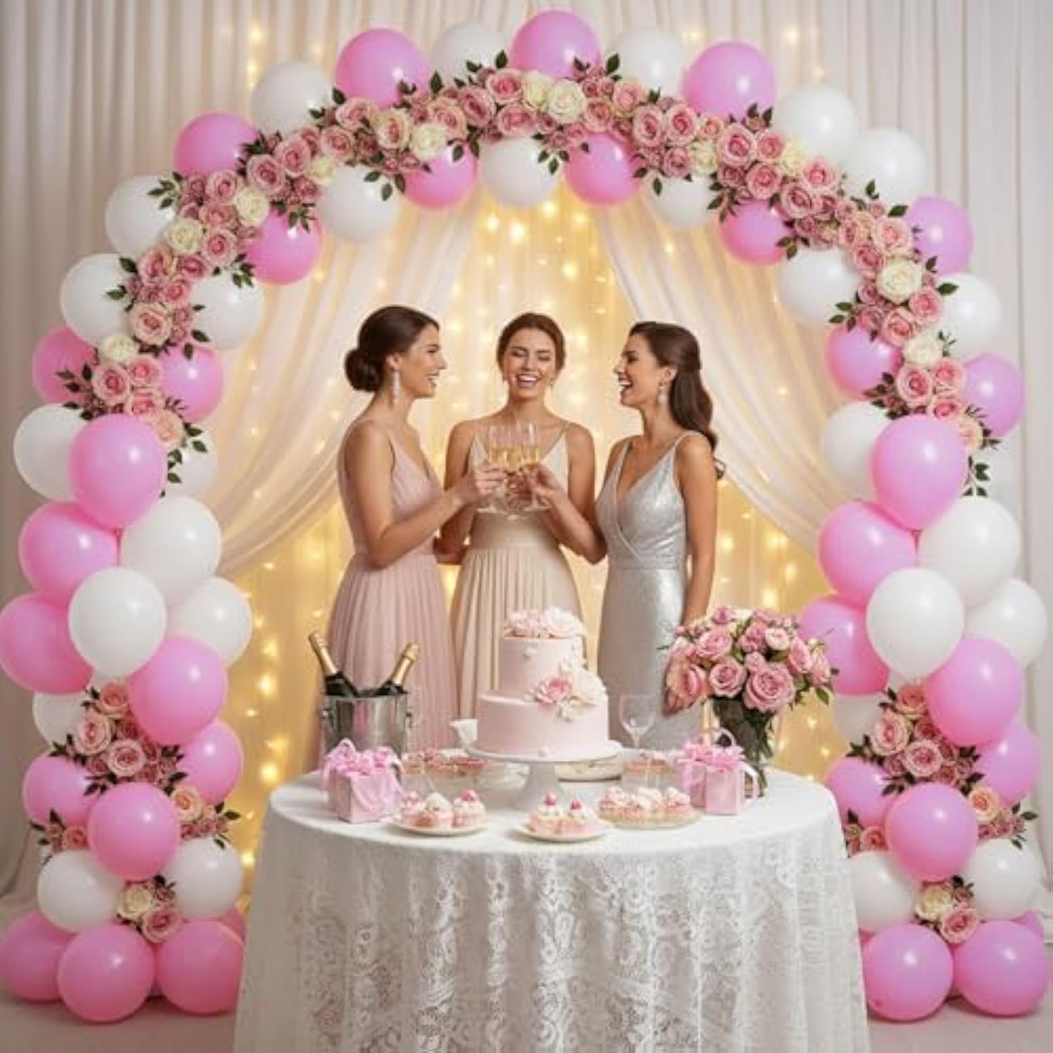110Pcs Pink Balloons, Pink Latex Balloon For Girls Women Valentine'S Birthday Baby Shower Graduation Engagement Anniversary Wedding Princess Theme Party Supplies Decoration,12 Inches