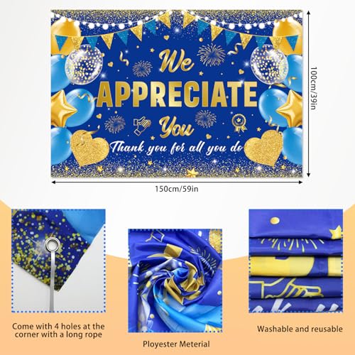 We Appreciate You Banner Decorations,Employee Appreciation Decorations
