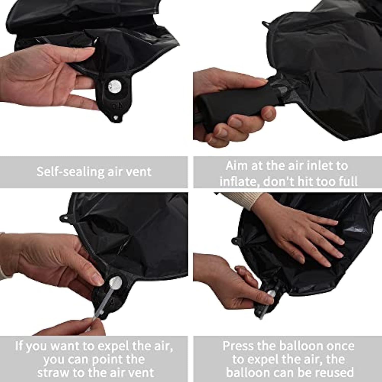 65 Pcs 16 Inch Black Happy Birthday Balloons And 2 Sets A-Z Foil Letters Balloons Diy Personalized Phrase Banner For Birthday Celebration Halloween Thanksgiving Christmas Party Decorations