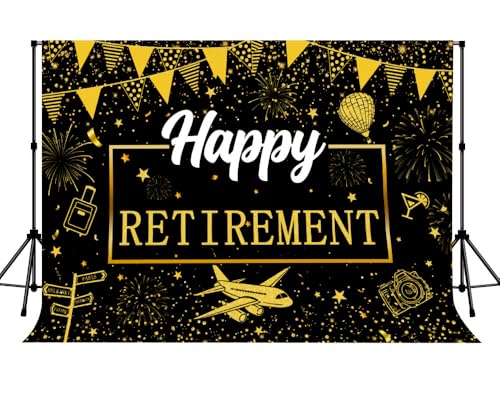 Retirement Backdrop, Farewell Photography Backgrounds, 7x5ft
