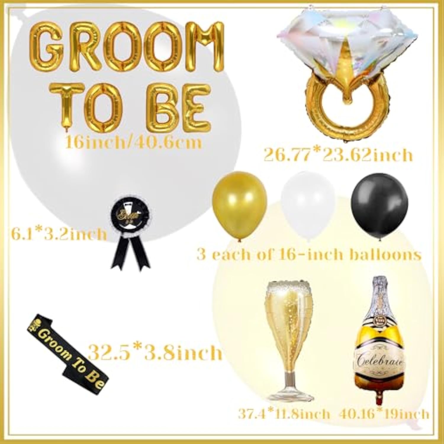 24 Pcs Groom To Be Sash Groom To Be Decoration Groom To Be Balloons Groom To Be Groom To Be Banner Groom Team Party Decoration Groom Party Supplies