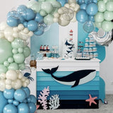 136pcs Ocean Balloon Arch Kit – Under the Sea Party Decorations for Baby Shower & Birthday