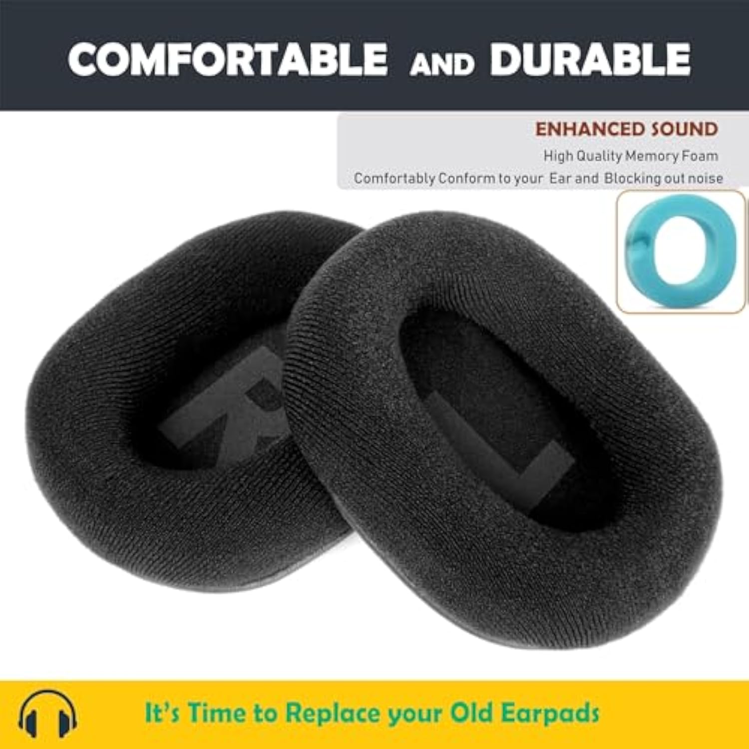 Soft Fabric Replacement Earpads Cushion For A70 Bluetooth Headphone/A71 Bluetooth Headphone