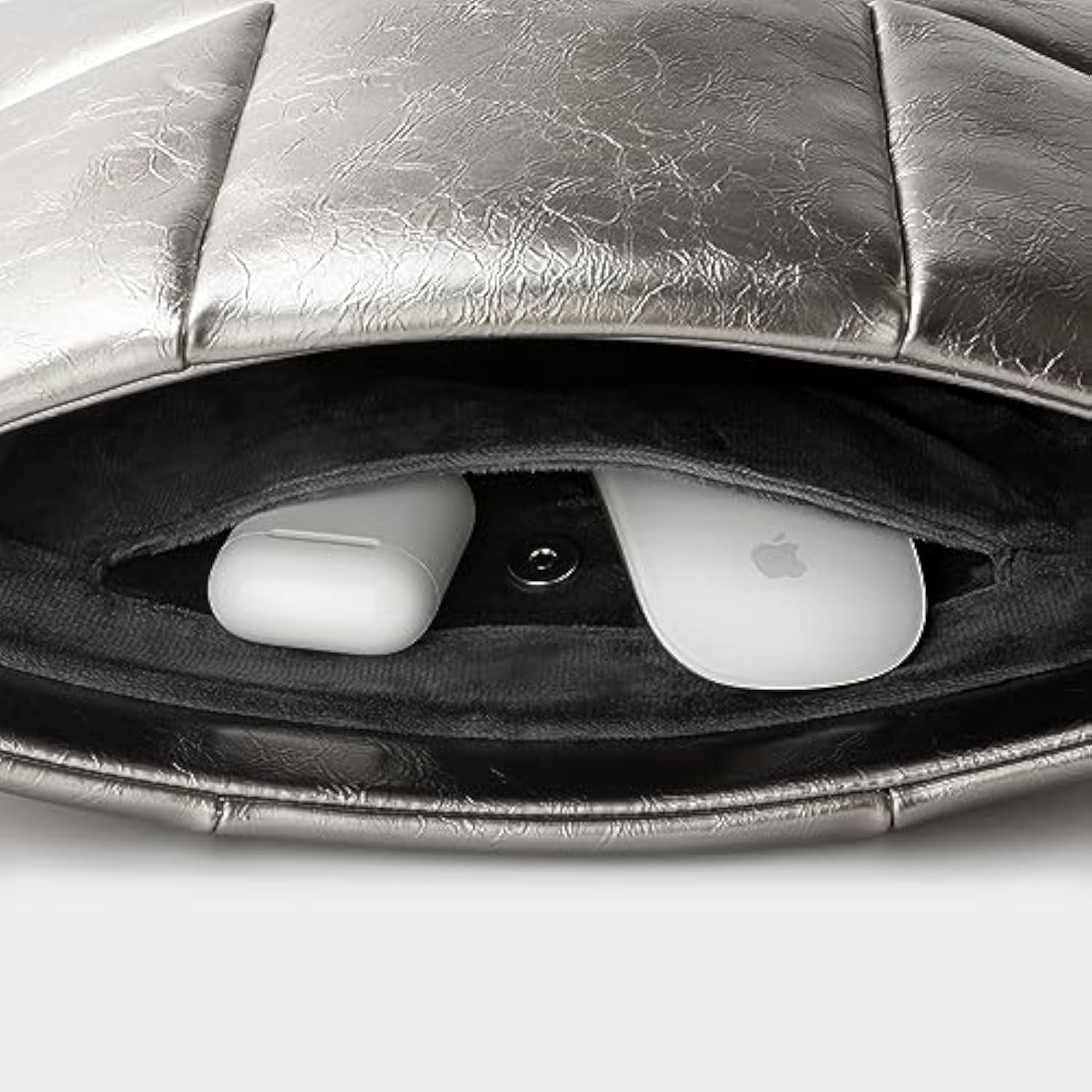 Puffy Laptop Sleeve 13 Inch 14 Inch, Puffer Laptop Carrying Case, Pillow Case Compatible With Macbook Air M4 2025 M3 M2 M1, Macbook Pro M4 Pro/Max, Silver