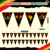 5 Pcs Juneteenth Pennant Banner, Triangle Bunting Cardstock