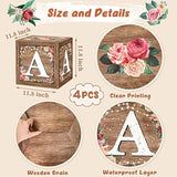 Floral Baby Shower Box Balloon Blocks First Birthday Decor Gender Reveal Supplies