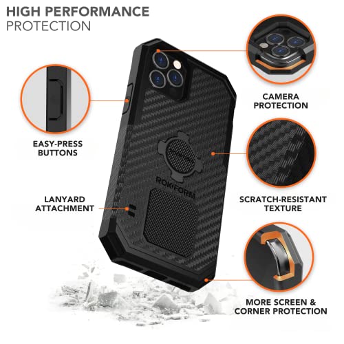 - iPhone 12 Pro Max Case, Rugged Series, Magnetic Protective  Gear, iPhone Cover with RokLock Twist Lock, Dual Magnet, Drop Tested Armor (Black)