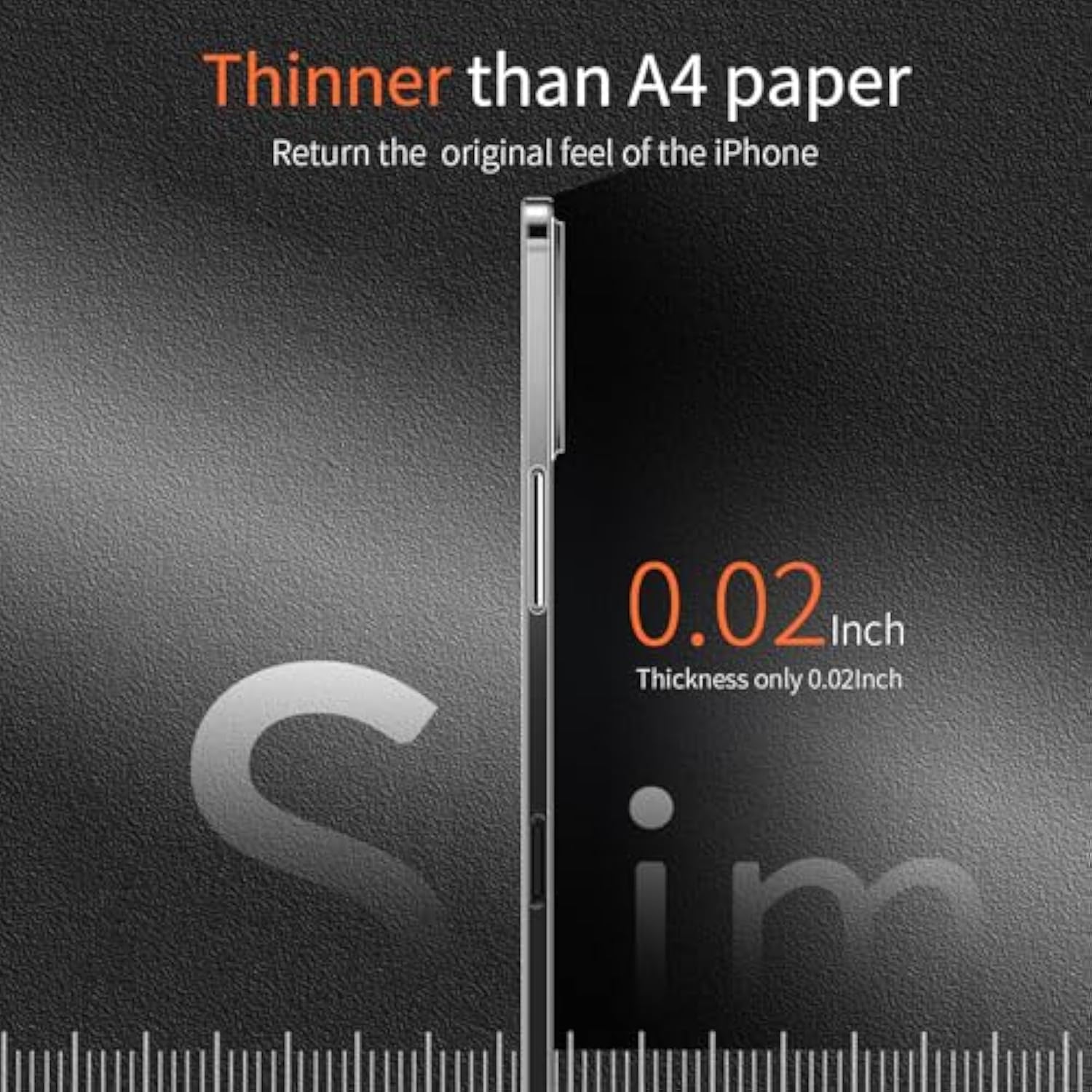 Dataroad For Iphone 16 Pro Max Slim Case,0.2Mm Fit [Paper-Thin]Lightweight Case Translucent Matte Finish Pp Back Protection[Anti-Fingerprints&Yellowing],Compatible With Iphone 16 Pro Max 6.9Inch-Clear