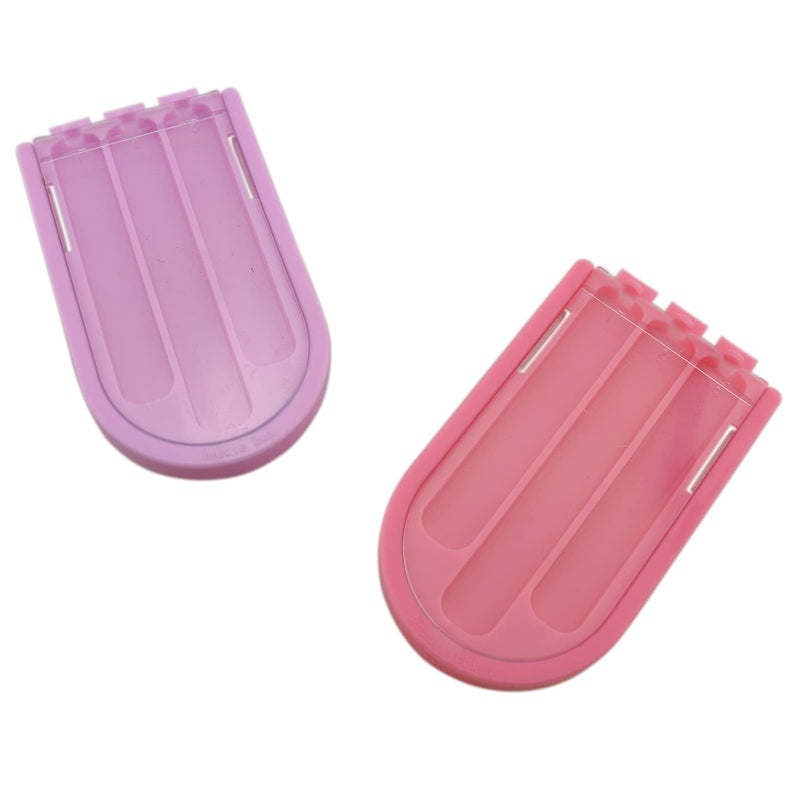 2Pcs Plastic Sewing Needles Container Storage Box Case Portable Organi