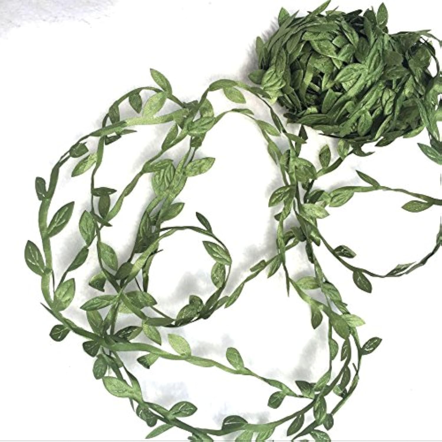 21.8 Yards Olive Leaf Vine Ribbon, Diy Leaf Headband, Leaf Balloon Tai