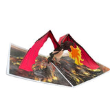 3D Pop Up Greeting Card – Fire-Breathing Dragon With Red Wings, Handmade Fantasy Card For Birthday, Halloween, Gamer, D&D, Adventure & Fantasy Lover Gift With Envelope A38