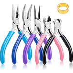 5 Packs Jewelry Pliers Set, Jewelry Making Tools With Needle ,Round ,Chain ,Bent Nose Pliers/Zipper Pliers, Jewelry Making Supplies Repair/ Cut Kits For Crafting