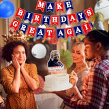 Make Birthdays Great Again Red Blue Party Decorations Kit With Balloons Banner Cake Toppers For Usa Presidant Patriotic Birthday Themes