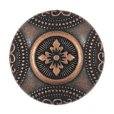 12 Pieces Rosette Pattern Metal Shank Buttons. 23Mm (7/8 Inch) (Antiqu