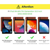 For Ipad 9Th/8Th/7Th Generation 10.2 Inch Case 2021/2020/2019, Premium Leather Business Folio Stand Cover With Pencil Holder - Auto Wake/Sleep And Multiple Viewing Angles, Dark Brown