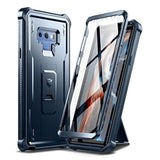 Full Body Case For Samsung Galaxy Note 9/6.4 Inches, [Built In Screen Protector And Kickstand] Heavy Duty Grade Protection Shockproof Protective Cover For Galaxy Note 9,Navy Blue