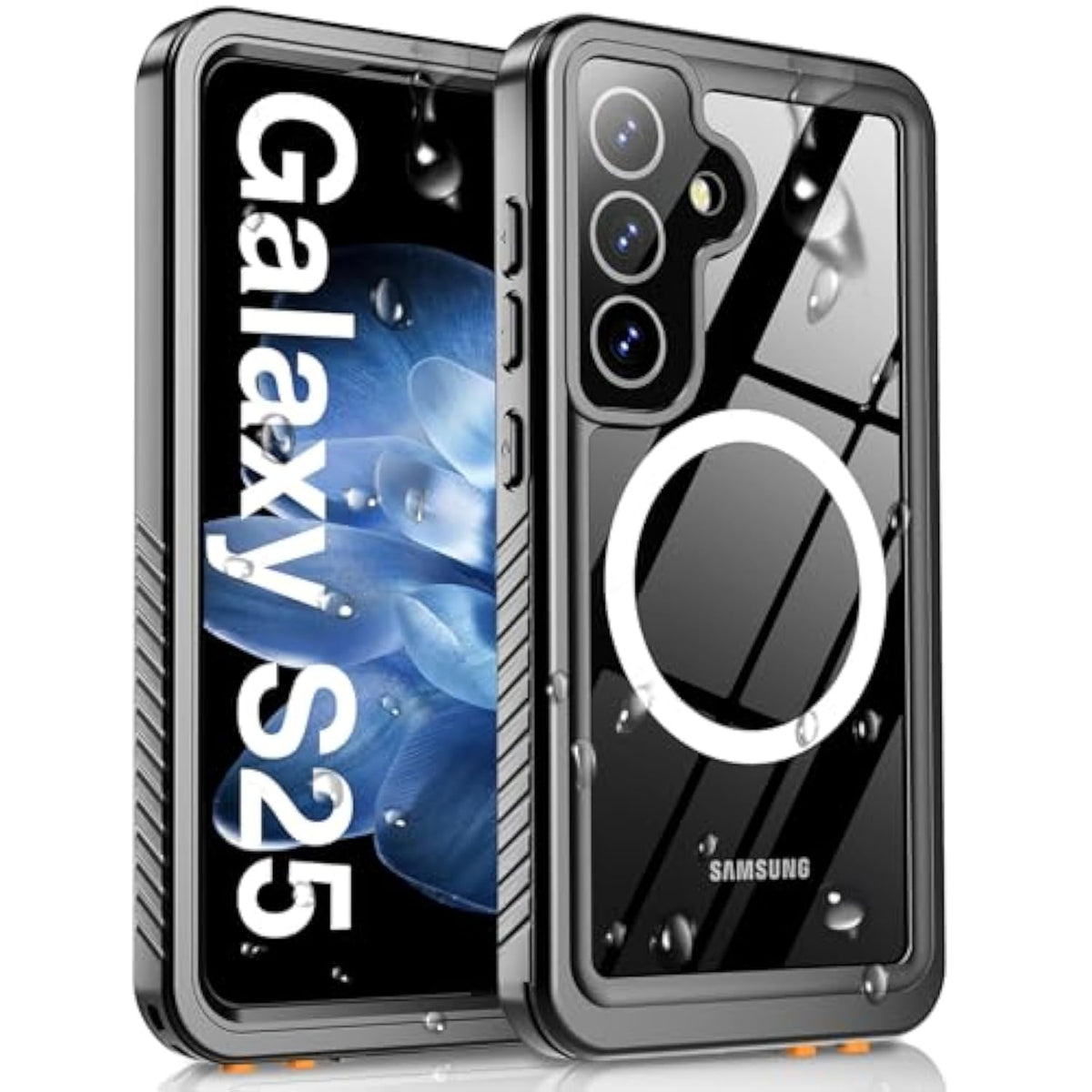 For Samsung Galaxy S25 Case Waterproof [Fit For Magsafe], [Built-In Screen Protector & Lens Protector] [Ip68 Underwater] 360° Full Body 12Ft Grade Shockproof Phone Case For S25 6.2"