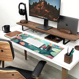 Anime Koi Carp Gaming Mouse Pad Colorful Koi Fish Large Desk Mat, 31.5X11.8 Inch Mousepad Extended Non-Slip Rubber Base Keyboard Mat With Stitched Edges For Desk Home Office