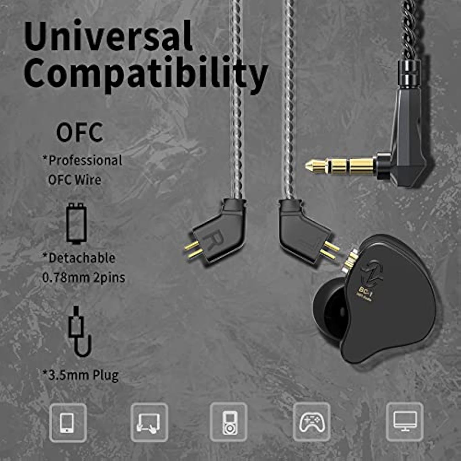 Ccz Melody In Ear Monitors Wired Earbuds In-Ear Earphones Headphones Without M