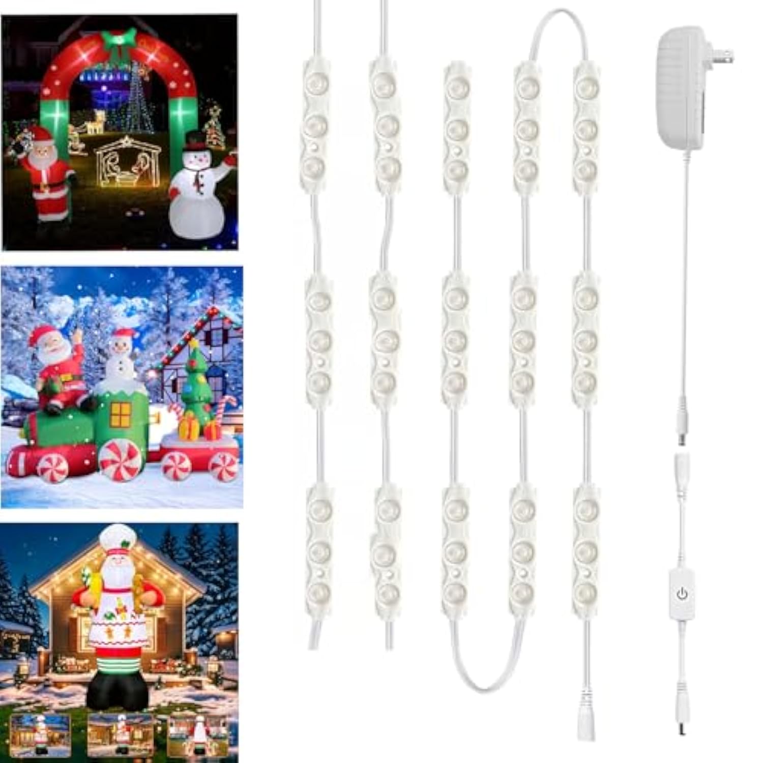 Led Module, Inflatable Toy Replacement Lights, White 20 Pack, 9.8Ft, 2835 Smd, Led Ip65 Waterproof Christmas Inflatable