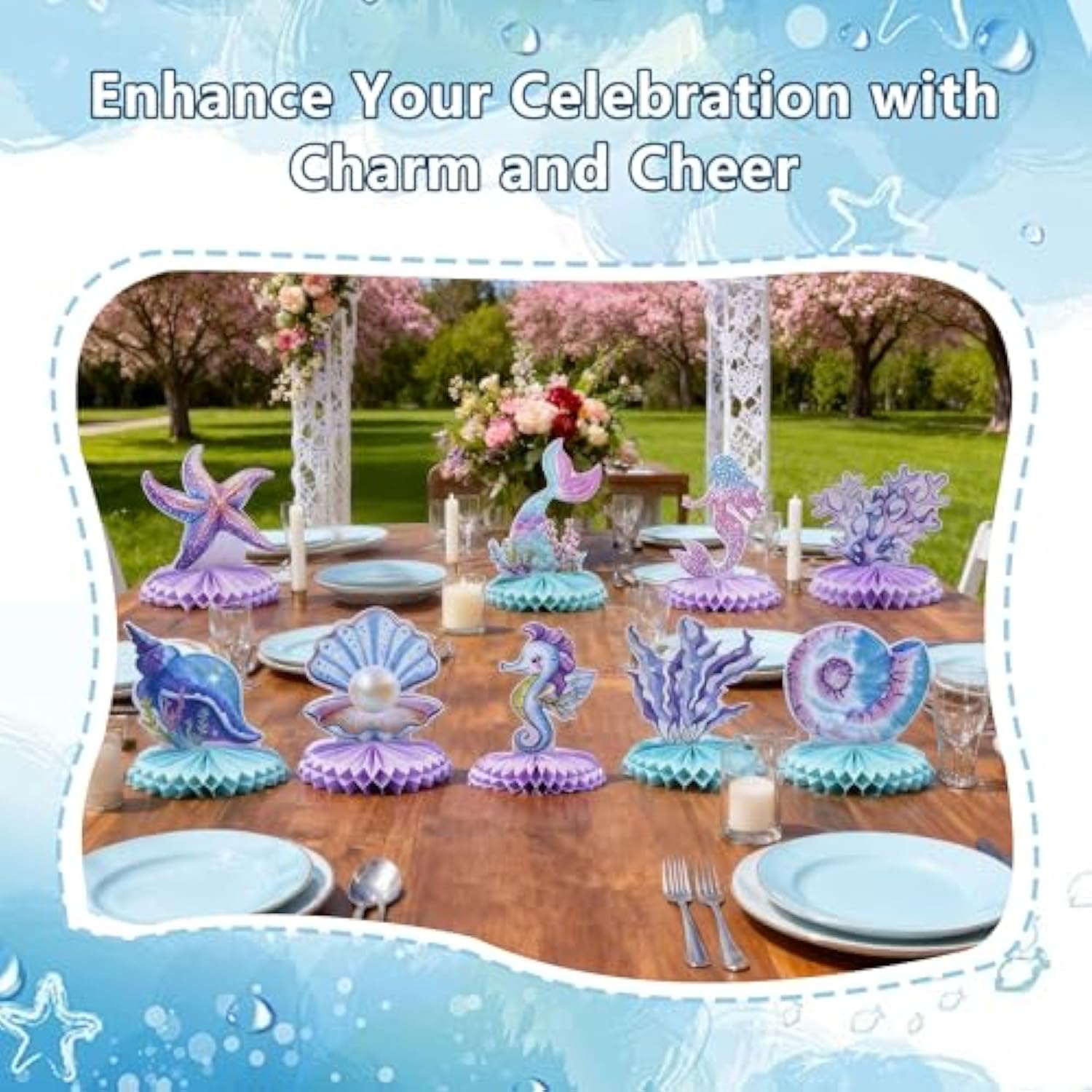 9 Pcs Wildflower Honeycomb Centerpieces – Spring Floral Table Decorations For Wedding, Baby Shower, Birthday Party & Garden Theme Decor