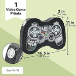 Sustainable Greetings Video Game Pinata For Boys, Gamer Birthday Decorations And Party Supplies, Controller Shaped (Small, 16.5X11X3 In) - Video Game Birthday Decorations