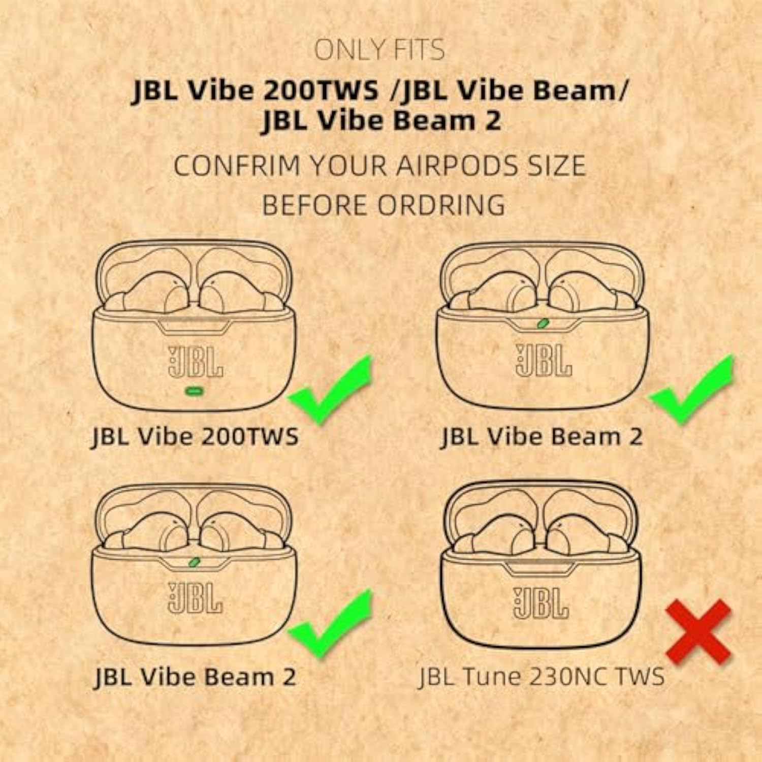 JBL Vibe 200TWS / JBL Vibe Beam/Beam 2 Phone Case, Yellow, Purple