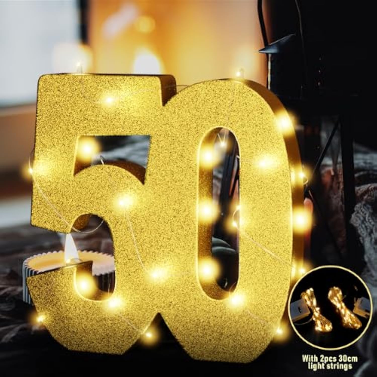 50Th Birthday Party Decorations Anniversary 50Th Centerpiece Table Decorations For Men Women(30 * 30 * 3Cm)