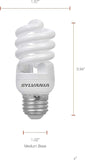13W T2 Twist CFL Light Bulbs 60W Equivalent E26 Medium Base 2700K Soft White 850 Lumens 8 Pack