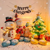 Inflatable Christmas Balloons Set with Santa, Snowman, and Christmas Tree for Decor