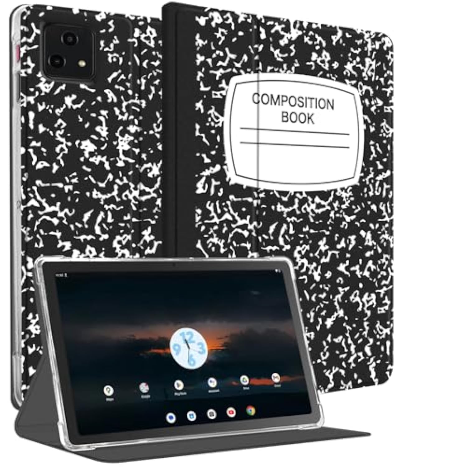 Case For Tmobile Revvl Tab 5G 10.36 Inch Case,2023 Released Premium Leather Stand Cover With Sleep/Wake And Multiple Viewing Angles (Black Book)
