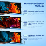 New Mobile Pixels Duex Max Ds Portable Monitor, 14.1" Fhd 1080P Ips Ultra Slim Laptop Screen Extender, Usb A/Usb C/Hdmi Plug And Play Laptop Monitor, Windows/Mac/Android/Switch Coatible
