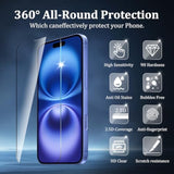 [2+1+2 Pack Back Screen Protector For Iphone 16 Plus +2 Pack Front Screen Protector And Camera Lens Protector, 9H Hardness, Ultra Hd, Anti-Scratch