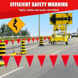 105Ft Safety Warning Pennant Banner Flags – Multipurpose Osha High Visibility Triangle Flags For Outside Fence, Roadwork, Party And Hazard Areas(Red,45Pcs,105Ft)