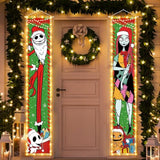 Jack Sally Lighted Banners Porch Signs Christmas Decor Christmas Nightmare Banner Christmas Decorations Before Outdoor Party Indoor Wall Home