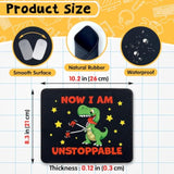 Funny Dinosaur Mouse Pad Gifts - Now I Am Unstoppable - Non-Slip Mousepad With Stitched Edge - Rectangular Mouse Mat For Laptop Gaming - Inspirational Gifts For Women, Men, Coworker, Friend