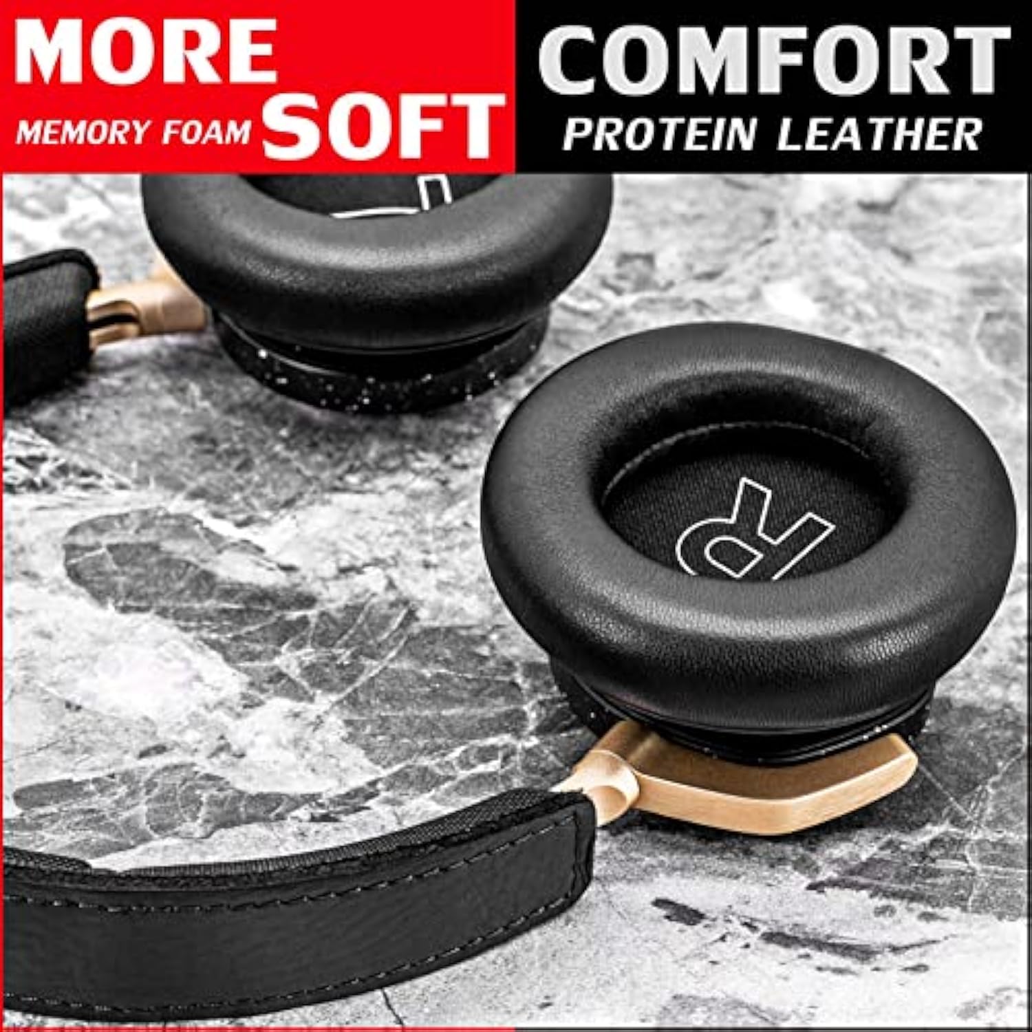 Ear Pads Compatible With Beoplay H9 3Rd Gen Headphones -Replacement Ear Cushions Ear Cups - Not Fit H9I, H9, H7 (Comfort Leather Black)