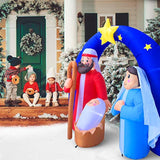 Christmas Inflatables Outdoor Decorations For The Yard Blow Up Nativity Sets Star Of Bethlehem Arch W/Led Lights And Blo